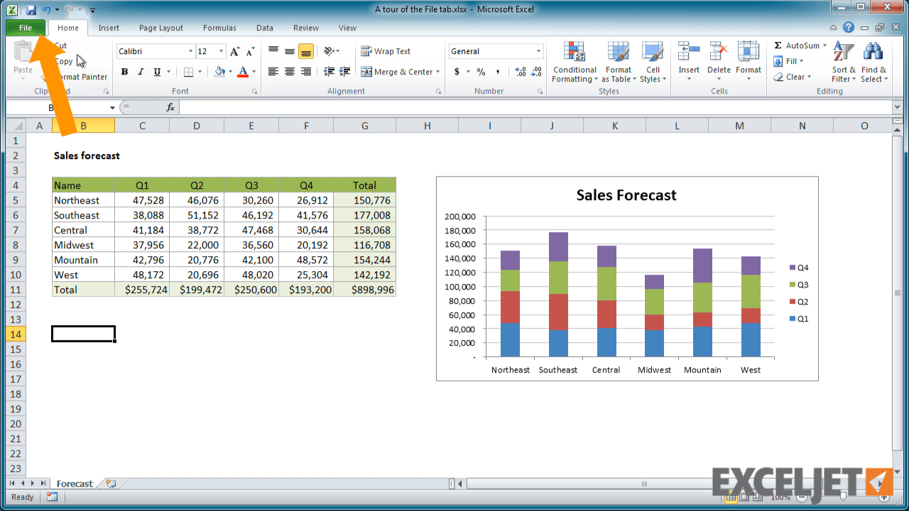 Excel tutorial: a tour of the file tab